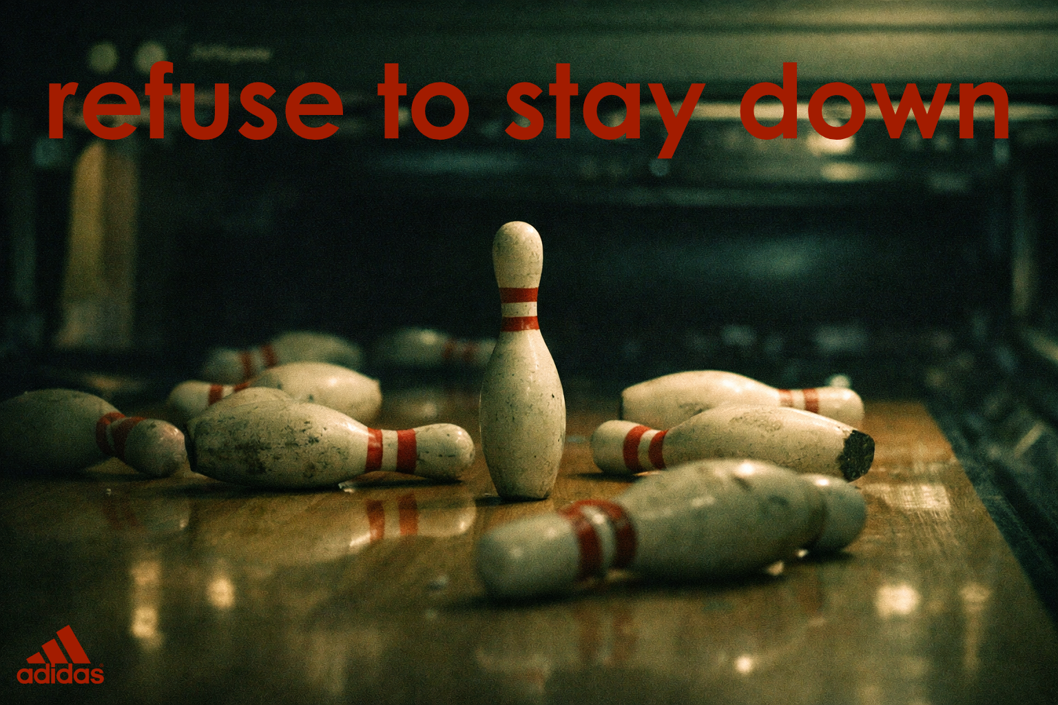 Adidas bowling pin outdoor ad