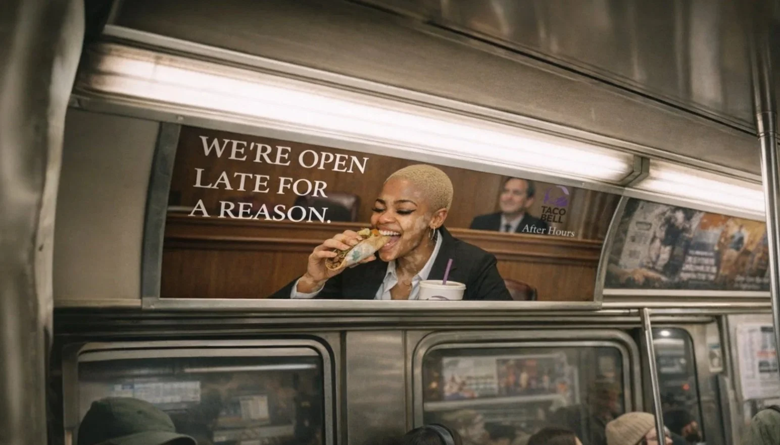 Taco Bell late-night subway ad