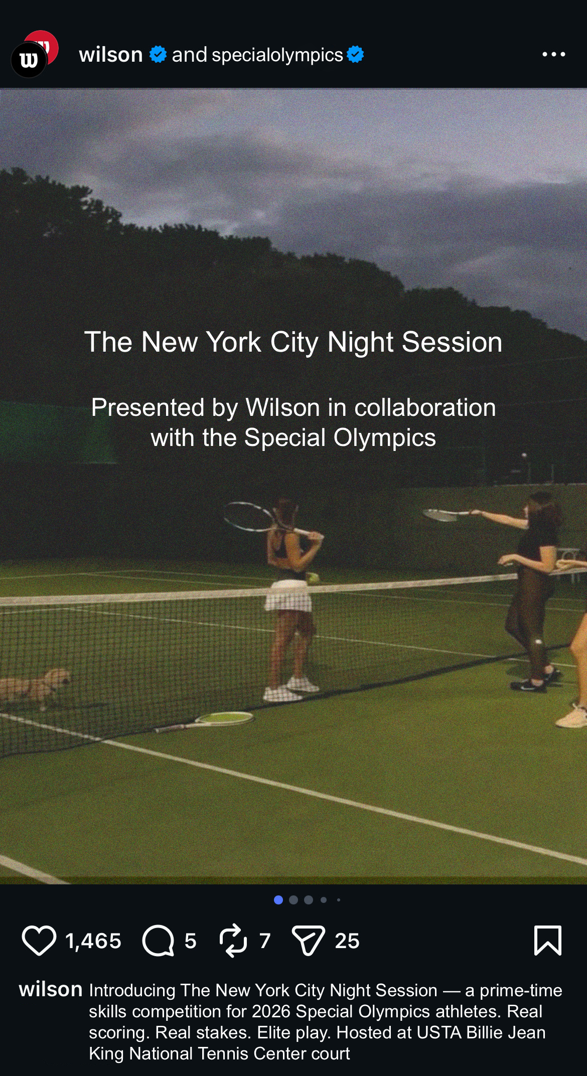 Wilson social post for The New York City Night Session